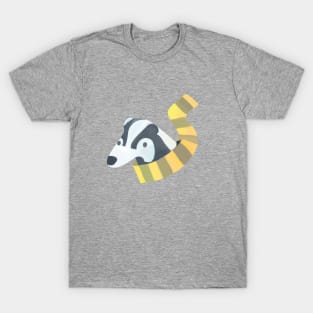 Happy Badger with black and yellow scarf T-Shirt